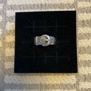 JAMES AVERY Sterling Silver Buckle Ring Size 5